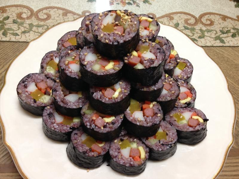 韩式紫米杂粮饭卷