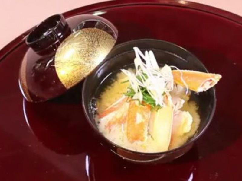 北海道松叶蟹肉味噌汤