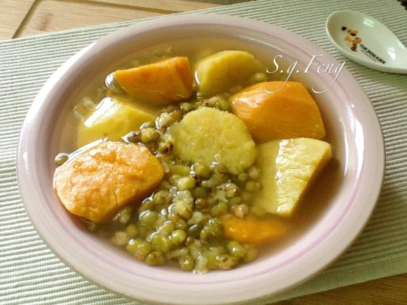 双色地瓜绿豆汤