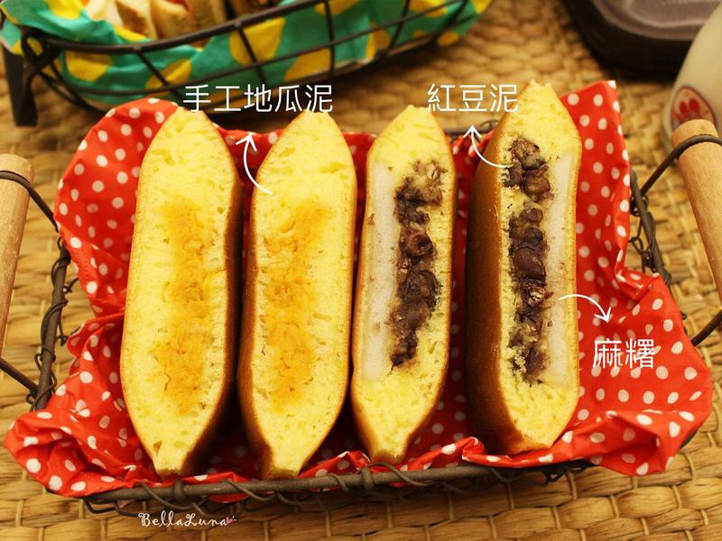 地瓜红豆麻糬松饼