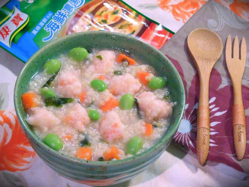 虾球小米粥