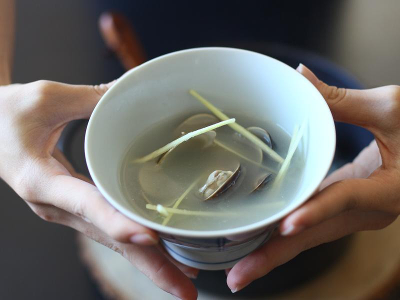 姜丝蛤蜊醒酒汤