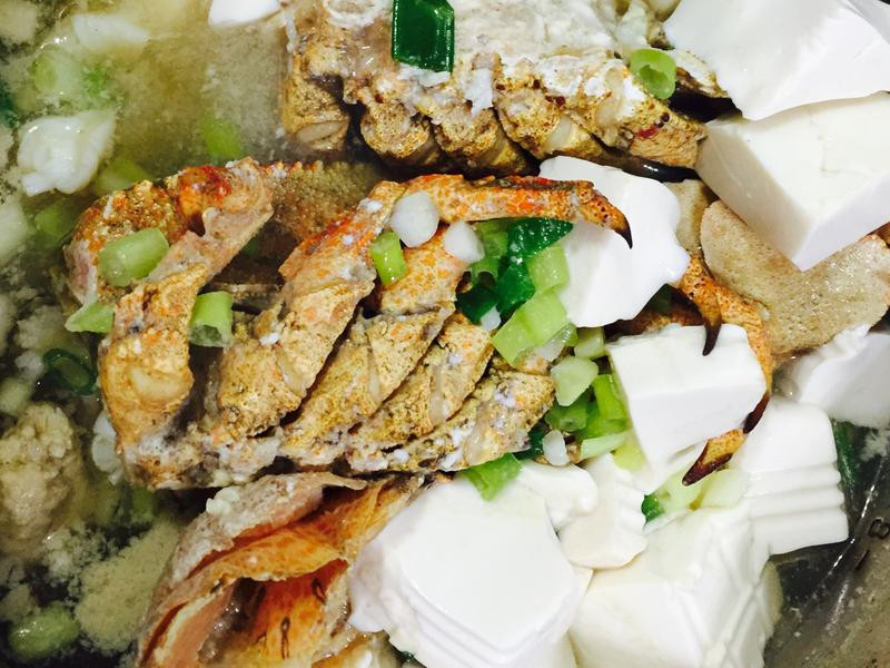 味噌豆腐虾蛄汤
