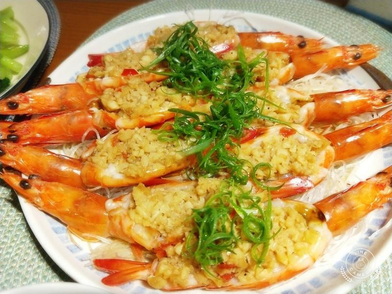 奶油蒜蓉蒸虾