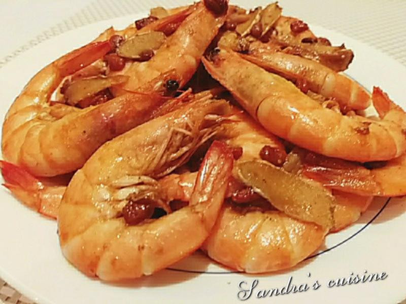 姜片枸杞麻油虾