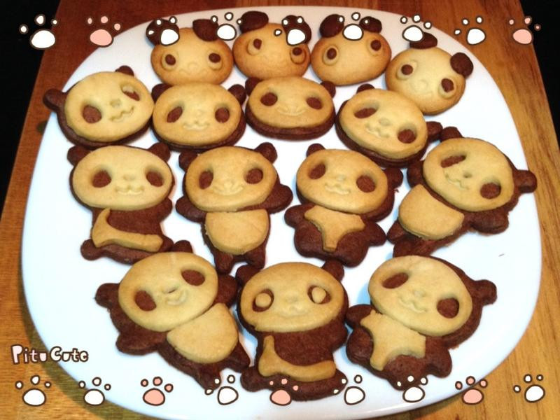 可爱熊猫饼干
