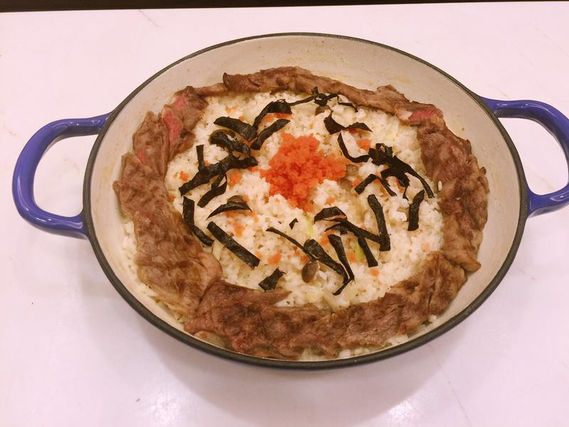 奶油明太子牛排炖饭