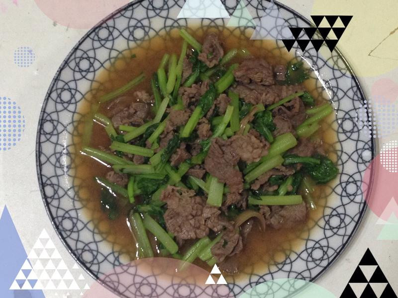 韩式牛肉炒油菜