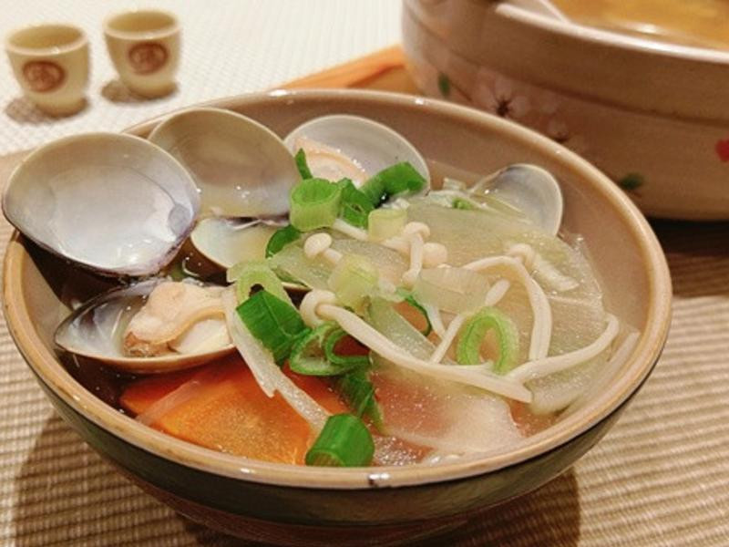 蛤蜊野菜味噌汤