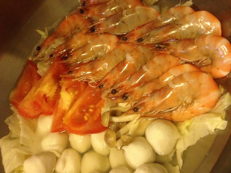 鱼丸虾子蔬菜煲