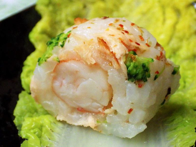鲑鱼虾仁饭卷