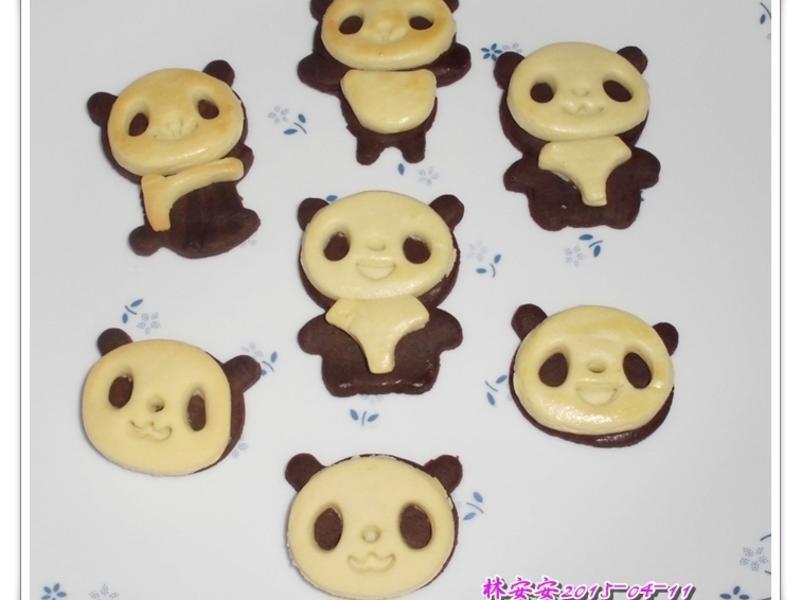 可爱的熊猫饼干