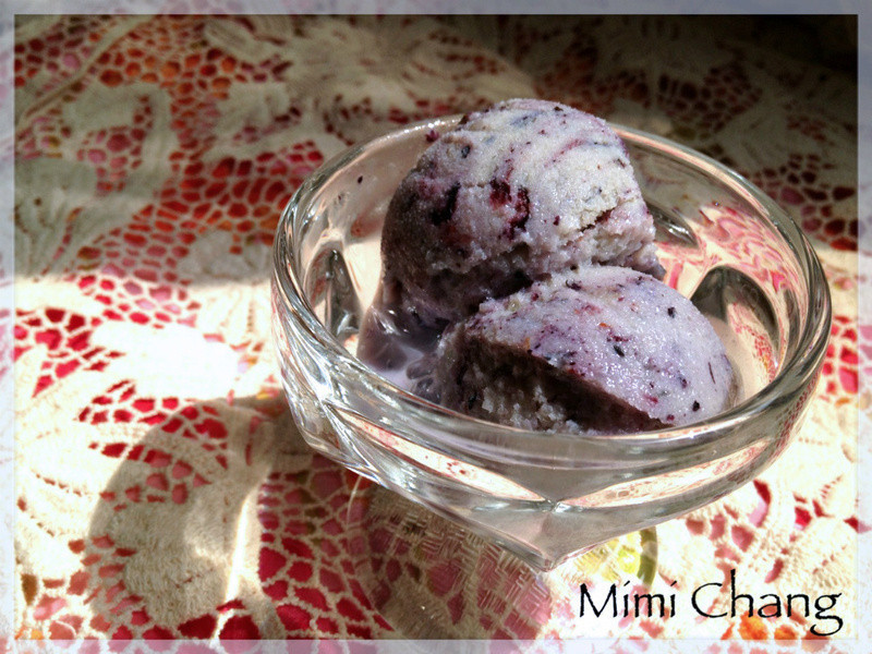 蓝莓豆浆冰淇淋