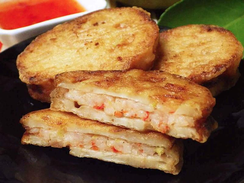 泰式莲藕虾饼