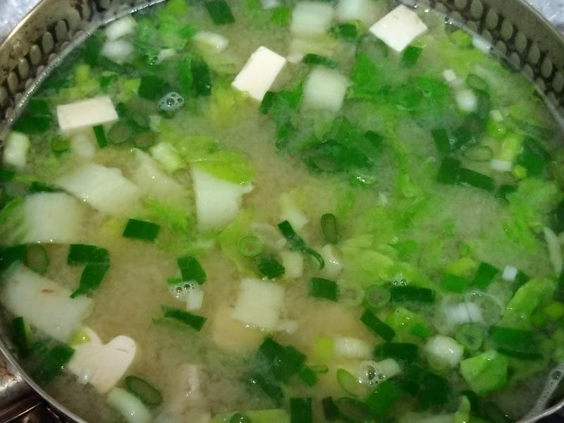 白菜豆腐鲣鱼味僧汤