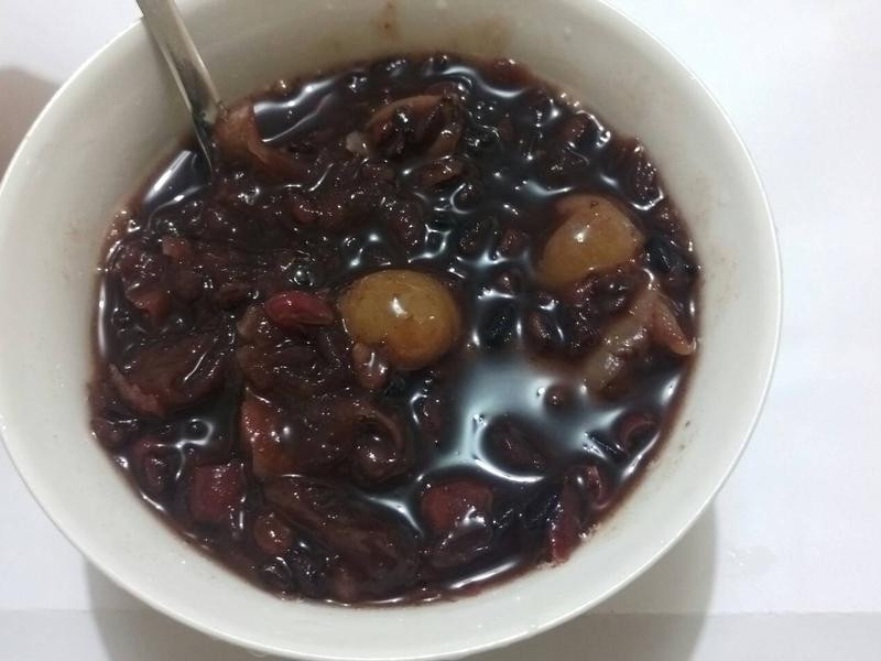 桂圆红豆紫米粥