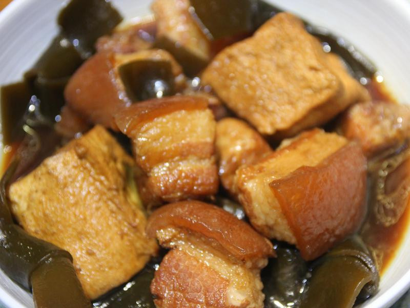 家常卤肉海带油豆腐