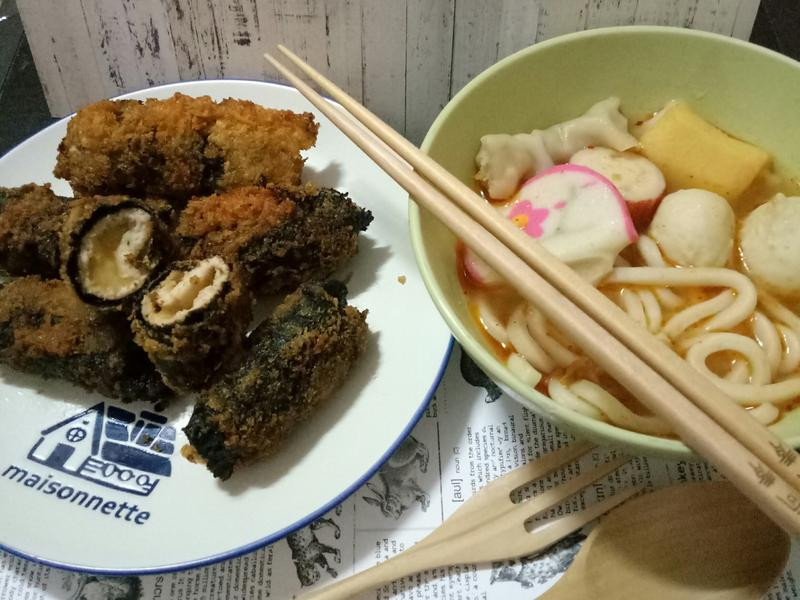 海苔起士猪肉卷&泡菜面