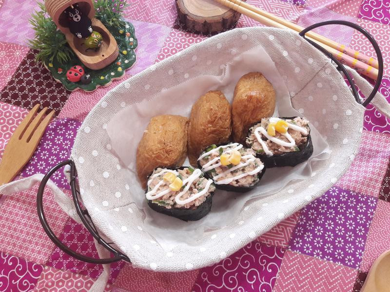 薯泥葱花鲔鱼寿司