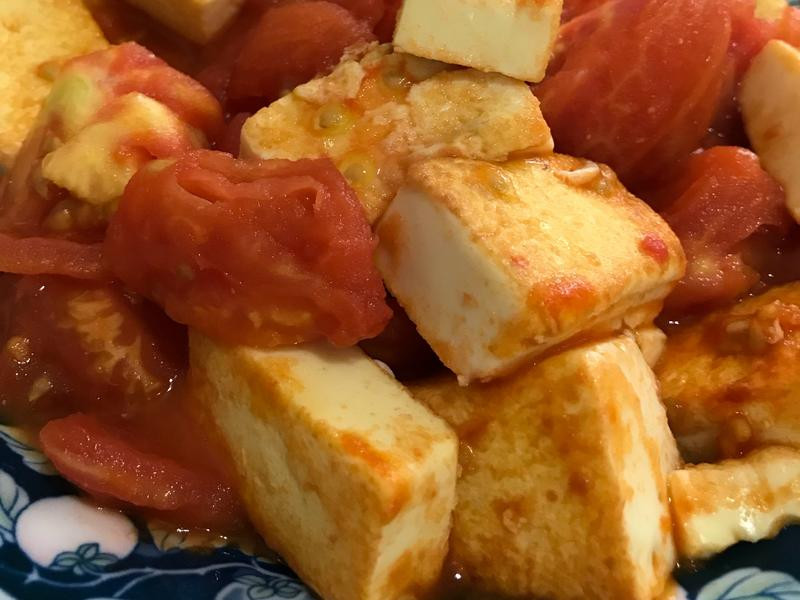 番茄煨鸡蛋豆腐 