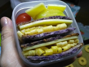 紫包菜菜饼三文治