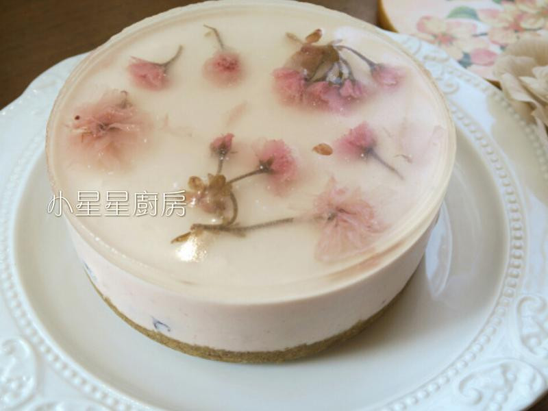 蔓越莓樱花冻生乳酪蛋糕